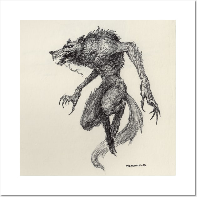 Werewolf (With Background) Wall Art by charleslister